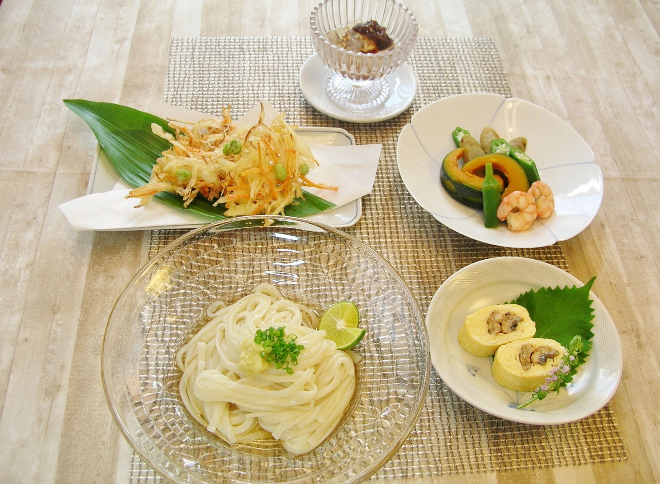 冷やしうどん＆う巻き